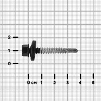 Саморезы по металлу оцинкованные с буром 5.5x38 мм на вес RAL 7024
