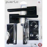 Дверные ручки Puerto SET 514-03 2070PL 2S, без запирания, цвет черный