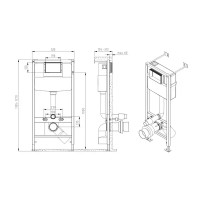 Инсталляция Cersanit Titan 50 для подвесного унитаза