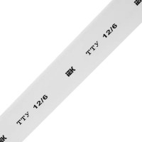 Термоусадочная трубка IEK нг-LS 12/6 мм 2 м цвет белый