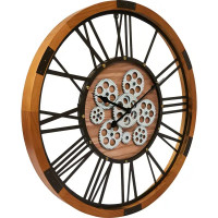 Часы настенные Dream River Шестеренки GH60672 круглые МДФ цвет бежевый бесшумные ø55.4