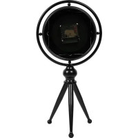 Часы настольные Dream River Прожектор YZ20428 круглые металл цвет черный бесшумные ø19.5
