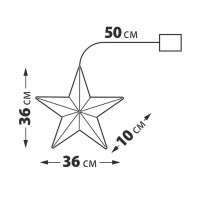 Электрогирлянда Uniel Звезда 100 светодиодов 35 см цвет прозрачный
