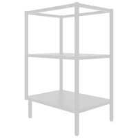 Стеллаж напольный Ферро 40x83.4x56 см металл цвет белый