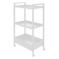 Стеллаж на колесиках Ферро 51x84x30 см металл цвет белый