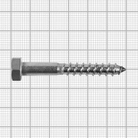 Саморез сантехнический Глухарь нержавеющая сталь 8x60 мм 6 шт.