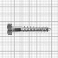 Саморез сантехнический Глухарь нержавеющая сталь 10x60 мм 4 шт.