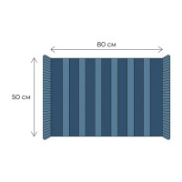Коврик для ванной Fixsen Sandal 50x80 см цвет серо-голубой