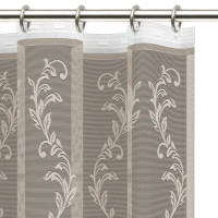 Тюль на ленте для кухни Лиана 250x160 см цвет экрю