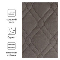 Покрывало 220x240 см замша цвет кофейный
