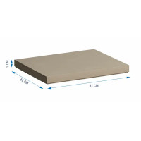 Столешница для ванной Scandi SC-60S 60x4x47 см, искусственный камень, цвет графит