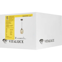 Подвесной светильник Vitaluce Фабио 1 лампа 3м² Е27 цвет черный матовый