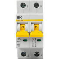 Автоматический выключатель IEK ВА47-60M 2P C25 А 6 кА