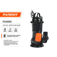 Насос погружной дренажный для грязной воды Patriot FQ600С, 12000 л/ч