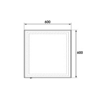 Зеркало для ванной Пронто Люкс с подсветкой 60x60 см