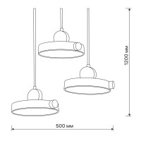 Люстра подвесная светодиодная Ritter Scandia 52078 8 42 Вт 15 м² регулируемый белый свет цвет белый/серый/антрацит/дерево