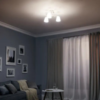 Люстра потолочная Escada 697/3P, 3 лампы, 9 м², цвет белый