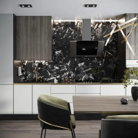 Стеновая панель Fossil Nero 300x0.4x60 см АКП цвет черный