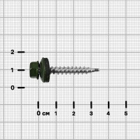 Саморезы кровельные с буром Standers оцинкованные 4.8x35 мм 80 шт. RAL 6005