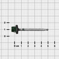 Саморезы кровельные с буром Standers оцинкованные 4.8x51 мм 60 шт. RAL 6005