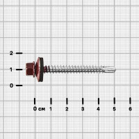 Саморезы кровельные с буром Standers оцинкованные 5.5x51 мм 40 шт. RAL 3005