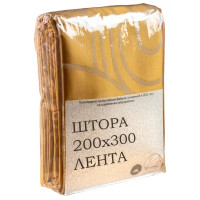 Штора на ленте Glamour 200x300 см цвет золото