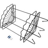 Полка для ванной Swensa Mono SWR-072-GRY угловая 2 яруса цвет серый