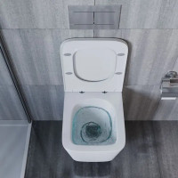 Комплект инсталляция с унитазом Olibau 4 в 1 безободковый с микролифтом с клавишей Slim цвет хром