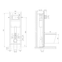 Комплект инсталляция с унитазом Olibau 4 в 1 безободковый с микролифтом с клавишей Slim цвет хром