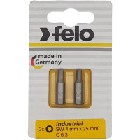 Бита Felo 02440036 HEX4x25 мм, 2 шт.