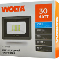 Прожектор светодиодный уличный Wolta 30 Вт 5700К IP65 нейтральный белый свет