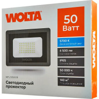 Прожектор светодиодный уличный Wolta 50 Вт 5700К IP65 нейтральный белый свет