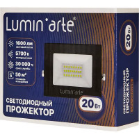 Прожектор светодиодный уличный Lumin Arte 20 Вт 5700К IP65 нейтральный белый свет