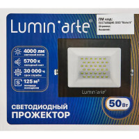 Прожектор светодиодный уличный Lumin Arte 50 Вт 5700К IP65 нейтральный белый свет