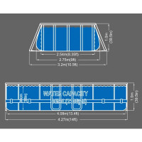 Каркасный бассейн Avenli 427x275x100 см 8073 л