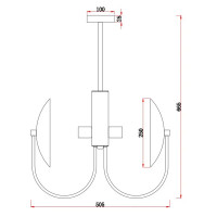 Люстра потолочная Ellipse FR5320PL-04B цвет черный