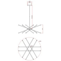 Люстра потолочная Cane FR5337PL-12G цвет золото