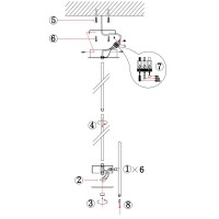 Люстра потолочная Cane FR5337PL-12G цвет золото