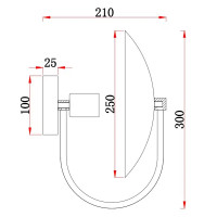 Светильник настенный бра Ellipse FR5320WL-01B цвет черный