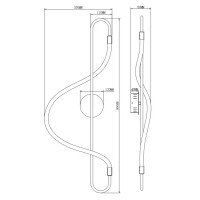 Светильник настенный светодиодный бра Fancy FR6059WL-L28B цвет черный