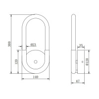 Светильник настенный светодиодный бра Magnet FR6106WL-L10G цвет золото