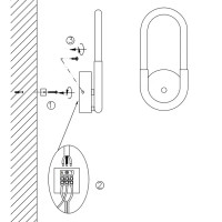 Светильник настенный светодиодный бра Magnet FR6106WL-L10G цвет золото