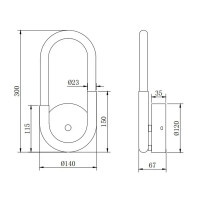 Светильник настенный светодиодный бра Magnet FR6106WL-L10B цвет черный