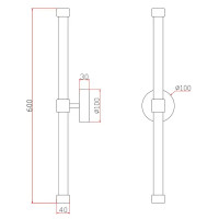 Светильник настенный светодиодный бра Jedi FR6108WL-L10G цвет золото