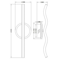 Светильник настенный светодиодный бра Supple FR6099WL-L28B цвет черный