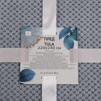 Плед Tula 220x240 см велсофт цвет серый
