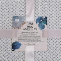 Плед Tula 220x240 см велсофт цвет светло-серый