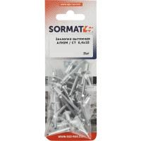 Заклепка вытяжная Sormat 6.4x10 мм, 25 шт.