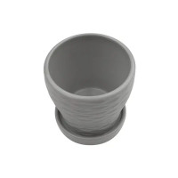 Горшок цветочный Эллипс ø11 h10,5 керамика серый