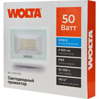 Прожектор светодиодный уличный SMD Wolta WFL-50W/08W 50 Вт 5700 К нейтральный белый свет